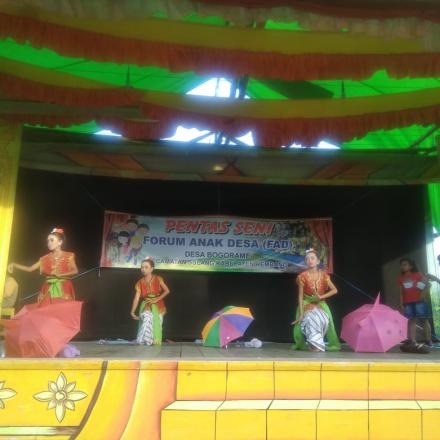 Pentas Seni Forum Anak Desa (FAD) Desa Bogorame Dalam Memperingati Hari Kemerdekaan RI yang ke-74
